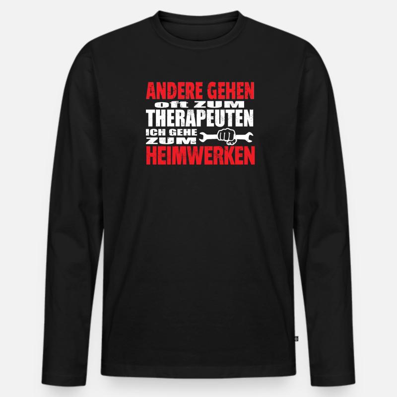 Heimwerker Geschenkidee Handwerker - Männer Premium Bio Langarmshirt - Schwarz