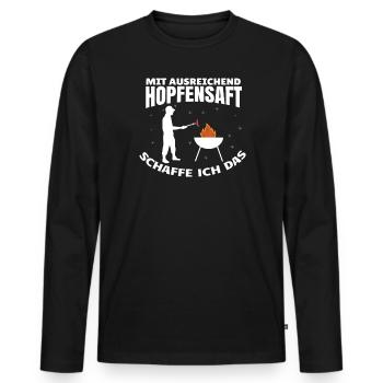 Grillen und Camper Geschenkidee - Männer Premium Bio Langarmshirt - Schwarz - Vorne - Nico (187cm)