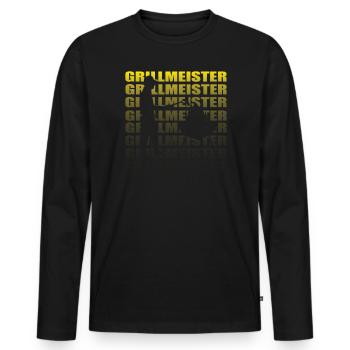 Grillen und Camper Geschenkidee - Männer Premium Bio Langarmshirt - Schwarz - Vorne - Nico (187cm)