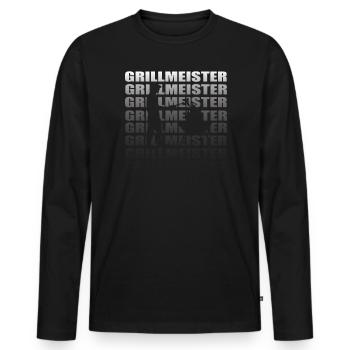 Grillen und Camper Geschenkidee - Männer Premium Bio Langarmshirt - Schwarz - Vorne - Nico (187cm)