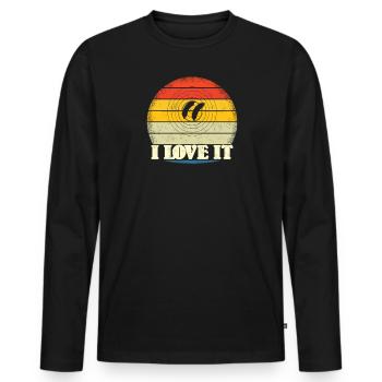 Idée de barbecue et de cadeau de camping-car - T-shirt manches longues Premium bio Homme - noir - Devant - Nico (187cm)