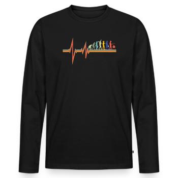 Idée de barbecue et de cadeau de camping-car - T-shirt manches longues Premium bio Homme - noir - Devant - Nico (187cm)