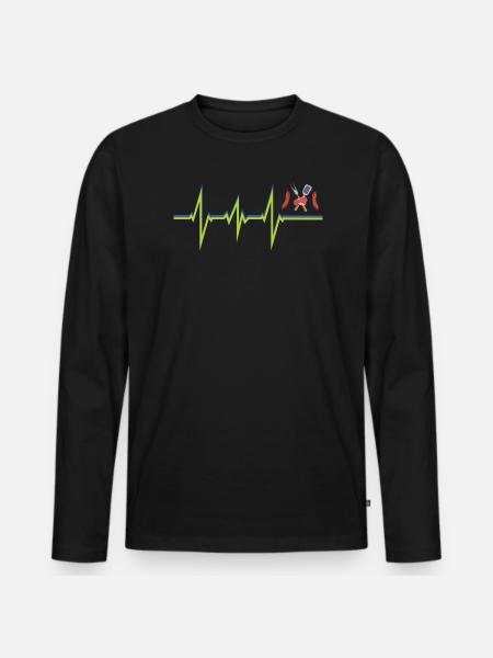 Barbecuing and Camper Gift Idea - Men's Premium Organic Long Sleeve Shirt - black