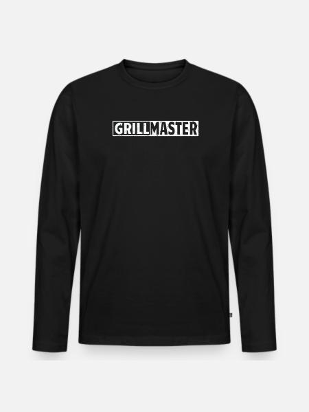 Barbecuing and Camper Gift Idea - Men's Premium Organic Long Sleeve Shirt - black