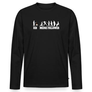 Grillen und Camper Geschenkidee - Männer Premium Bio Langarmshirt - Schwarz - Vorne - Nico (187cm)