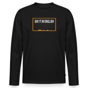 Accessoires pour enseignants pour votre humour - T-shirt manches longues Premium bio Homme - noir - Devant - Nico (187cm)