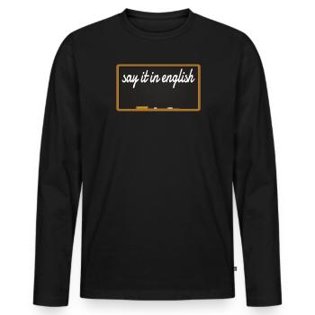 Accessoires pour enseignants pour votre humour - T-shirt manches longues Premium bio Homme - noir - Devant - Nico (187cm)