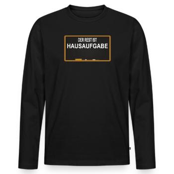 Lehrer Zubehör für deinen Humor - Männer Premium Bio Langarmshirt - Schwarz - Vorne - Nico (187cm)