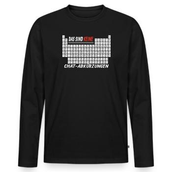 Lehrer Zubehör für deinen Humor - Männer Premium Bio Langarmshirt - Schwarz - Vorne - Nico (187cm)