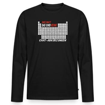 Lehrer Zubehör für deinen Humor - Männer Premium Bio Langarmshirt - Schwarz - Vorne - Nico (187cm)