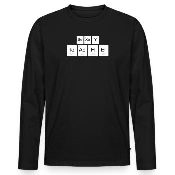 Accessoires pour enseignants pour votre humour - T-shirt manches longues Premium bio Homme - noir - Devant - Nico (187cm)