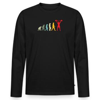 Fitness accessories for athletes - Men's Premium Organic Long Sleeve Shirt - black - Front - Nico (187cm)