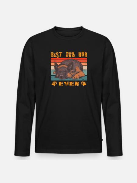 Hunde Zubehör Schäferhund Hundebesitzer - Männer Premium Bio Langarmshirt - Schwarz