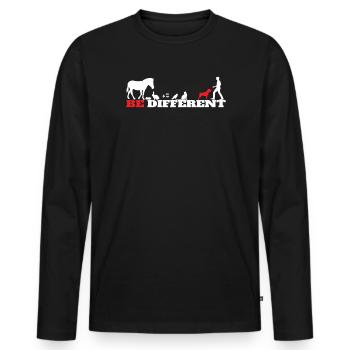 Accessoires pour chiens Rottweiler Propriétaires de chiens - T-shirt manches longues Premium bio Homme - noir - Devant - Nico (187cm)