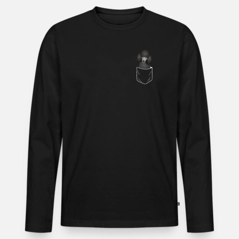 Hundezubehör Pudel Hundebesitzer - Männer Premium Bio Langarmshirt - Schwarz