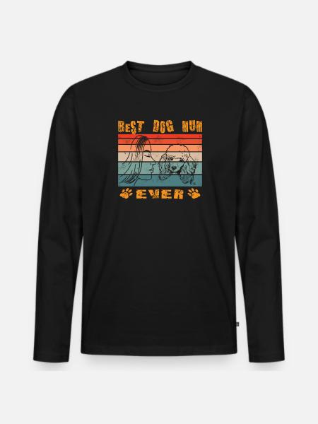 Hundezubehör Pudel Hundebesitzer - Männer Premium Bio Langarmshirt - Schwarz