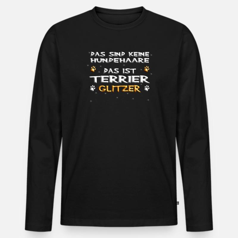 Hundezubehör Terrier Hundebesitzer - Männer Premium Bio Langarmshirt - Schwarz