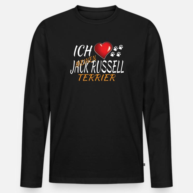 Hundezubehör Terrier Hundebesitzer - Männer Premium Bio Langarmshirt - Schwarz