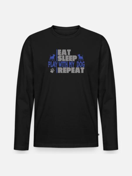 Hundezubehör Terrier Hundebesitzer - Männer Premium Bio Langarmshirt - Schwarz