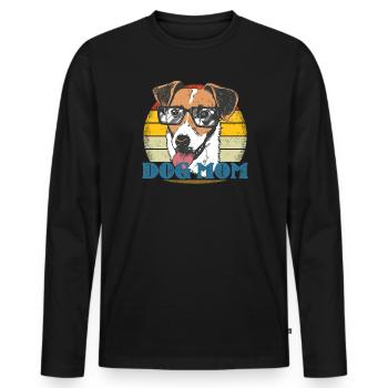 Accessoires pour chiens Terrier Propriétaires de chiens - T-shirt manches longues Premium bio Homme - noir - Devant - Nico (187cm)
