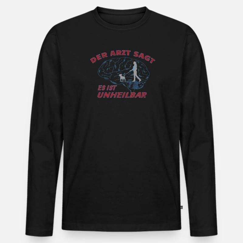 Hundezubehör Terrier Hundebesitzer - Männer Premium Bio Langarmshirt - Schwarz