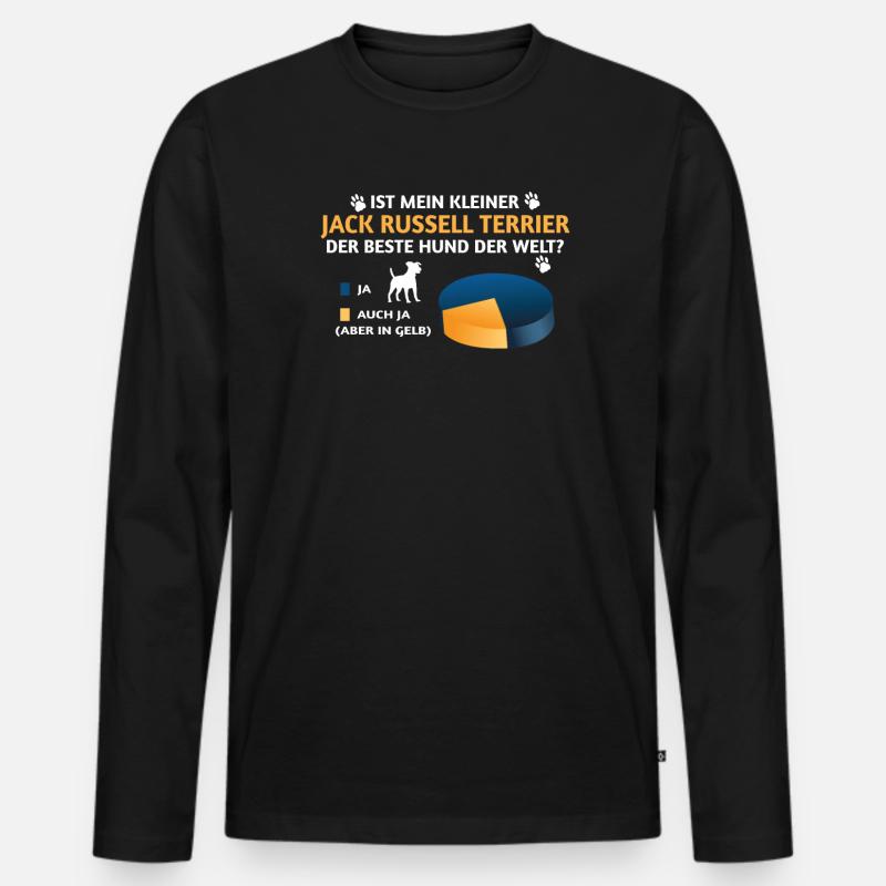 Hundezubehör Terrier Hundebesitzer - Männer Premium Bio Langarmshirt - Schwarz