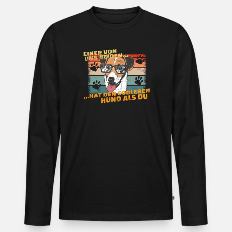 Hundezubehör Terrier Hundebesitzer - Männer Premium Bio Langarmshirt - Schwarz