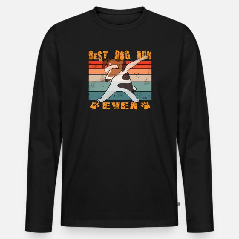 Hundezubehör Terrier Hundebesitzer - Männer Premium Bio Langarmshirt - Schwarz