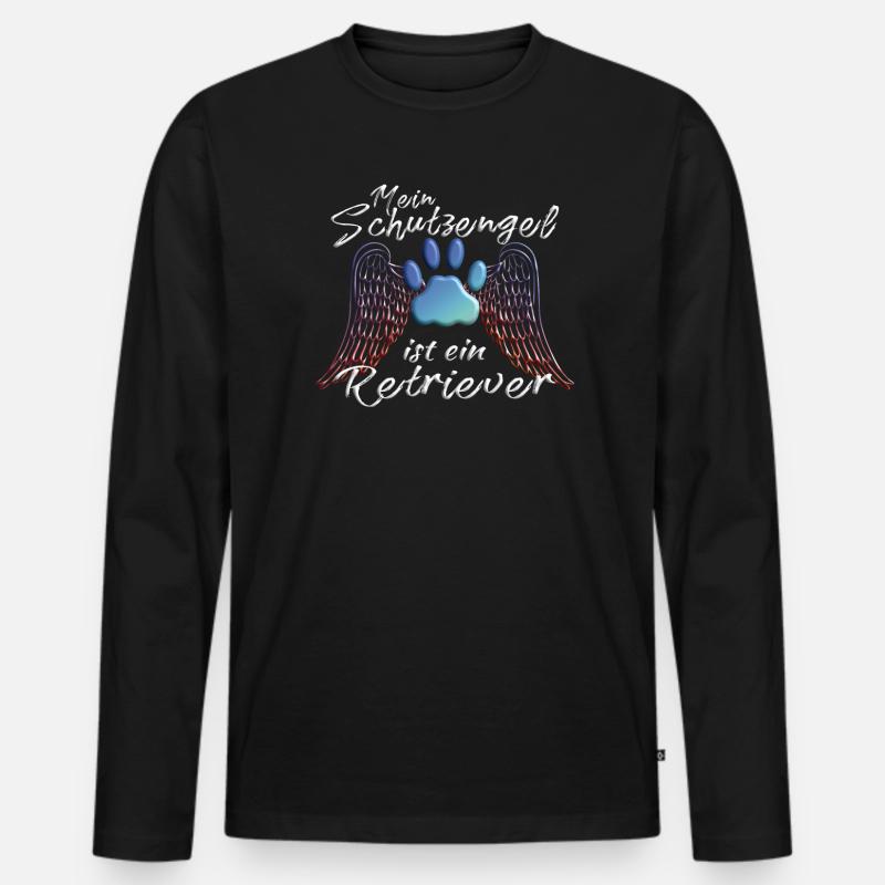 Hund Golden Retriever Hundebesitzer - Männer Premium Bio Langarmshirt - Schwarz