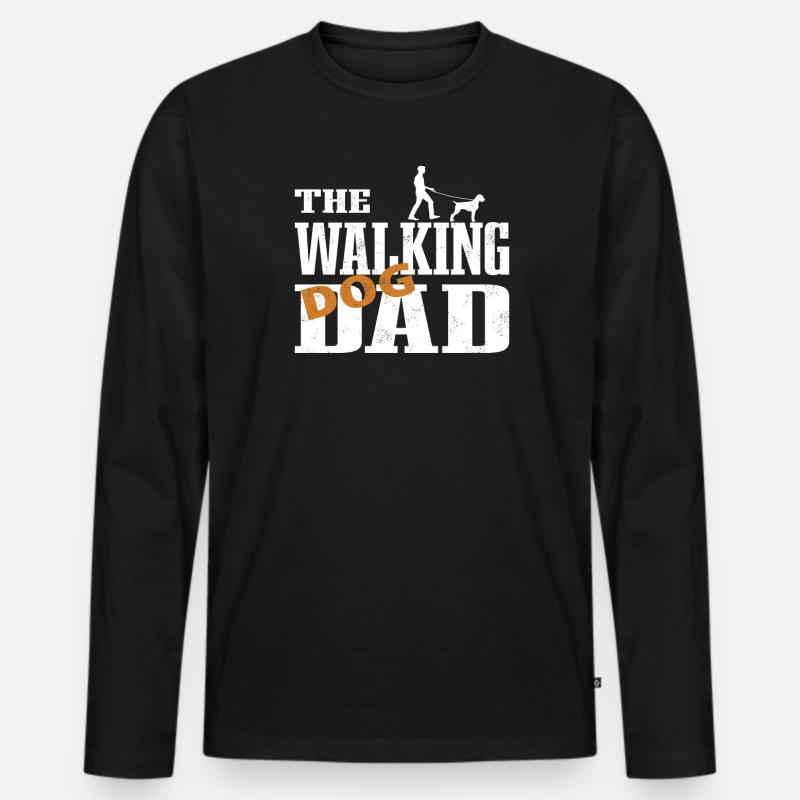 Hunde Deutsch Drahthaar Hundebesitzer - Männer Premium Bio Langarmshirt - Schwarz