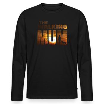 Dogs German Wirehaired Dog Owners - Men's Premium Organic Long Sleeve Shirt - black - Front - Nico (187cm)
