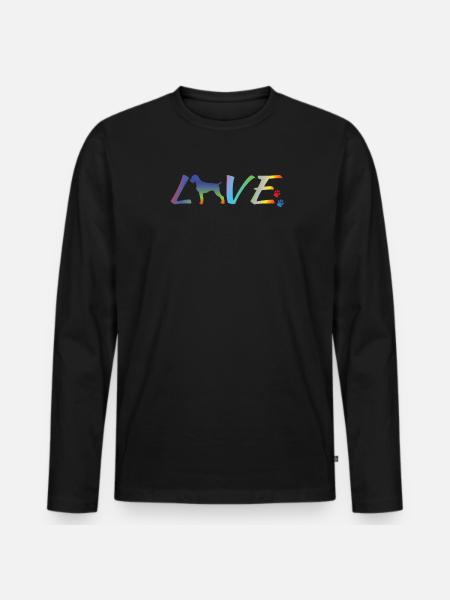 Dogs German Wirehaired Dog Owners - Men's Premium Organic Long Sleeve Shirt - black