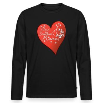 Dogs German Wirehaired Dog Owners - Men's Premium Organic Long Sleeve Shirt - black - Front - Nico (187cm)