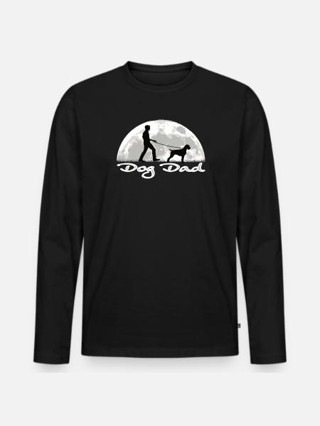 Dogs German Wirehaired Dog Owners - Men's Premium Organic Long Sleeve Shirt - black