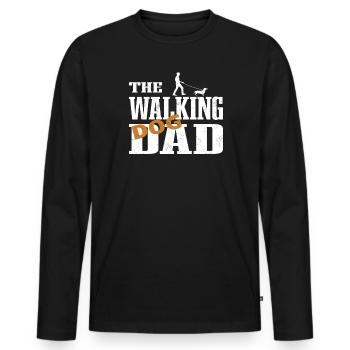 Chien teckel Propriétaire de chien Gechenkidee - T-shirt manches longues Premium bio Homme - noir - Devant - Nico (187cm)