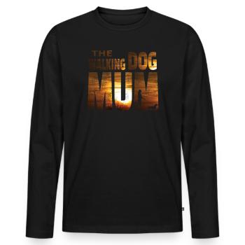 Chien teckel Propriétaire de chien Gechenkidee - T-shirt manches longues Premium bio Homme - noir - Devant - Nico (187cm)