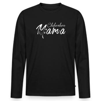 Hund Chihuahua Hundebesitzer Gechenkidee - Männer Premium Bio Langarmshirt - Schwarz - Vorne - Nico (187cm)