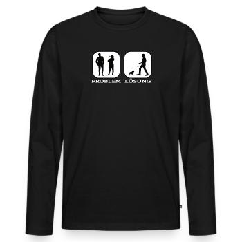 Hund Chihuahua Hundebesitzer Gechenkidee - Männer Premium Bio Langarmshirt - Schwarz - Vorne - Nico (187cm)