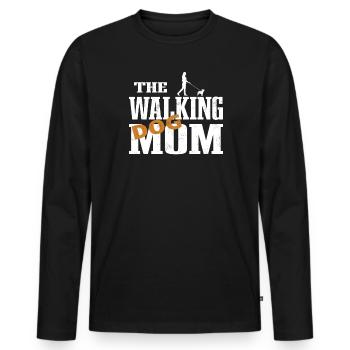 Chien Bulldog Dog Propriétaire Gechenkidee - T-shirt manches longues Premium bio Homme - noir - Devant - Nico (187cm)