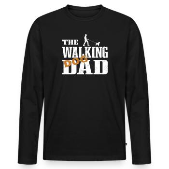 Chien Bulldog Dog Propriétaire Gechenkidee - T-shirt manches longues Premium bio Homme - noir - Devant - Nico (187cm)