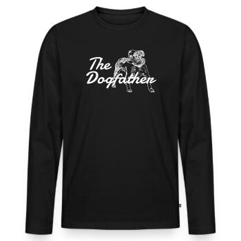 Hund Bulldogge Hundebesitzer Gechenkidee - Männer Premium Bio Langarmshirt - Schwarz - Vorne - Nico (187cm)