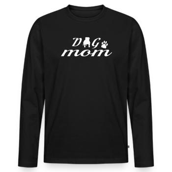 Chien Bulldog Dog Propriétaire Gechenkidee - T-shirt manches longues Premium bio Homme - noir - Devant - Nico (187cm)