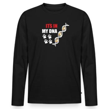 Chien Bulldog Dog Propriétaire Gechenkidee - T-shirt manches longues Premium bio Homme - noir - Devant - Nico (187cm)