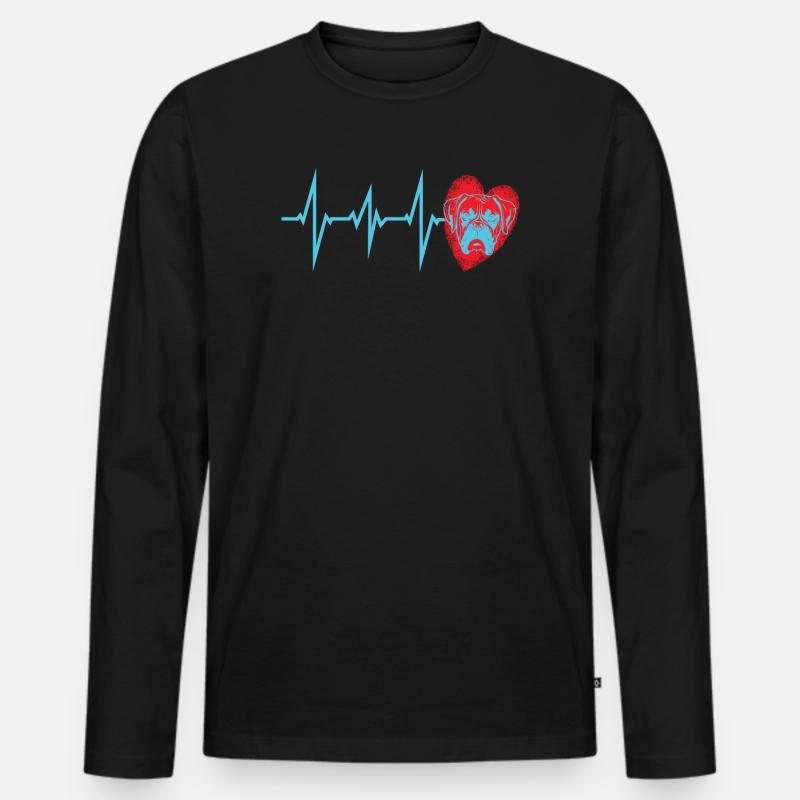 Hund Boxer Hundebesitzer Geschenkidee - Männer Premium Bio Langarmshirt - Schwarz