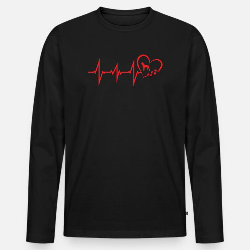 Hund Boxer Hundebesitzer Geschenkidee - Männer Premium Bio Langarmshirt - Schwarz