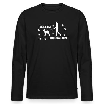 Hund Boxer Hundebesitzer Geschenkidee - Männer Premium Bio Langarmshirt - Schwarz - Vorne - Nico (187cm)