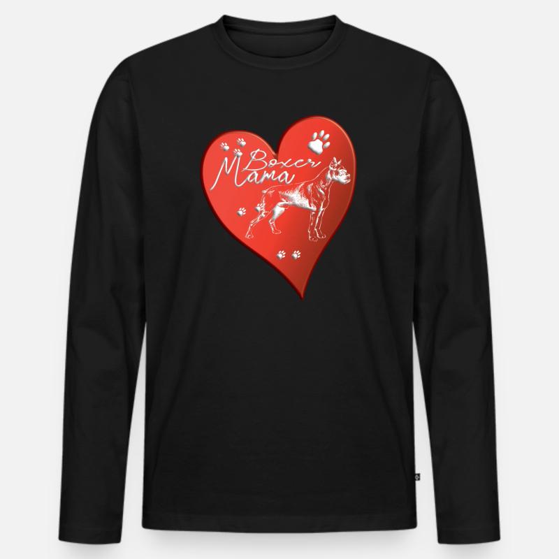 Hund Boxer Hundebesitzer Geschenkidee - Männer Premium Bio Langarmshirt - Schwarz