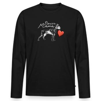 Hund Boxer Hundebesitzer Geschenkidee - Männer Premium Bio Langarmshirt - Schwarz - Vorne - Nico (187cm)