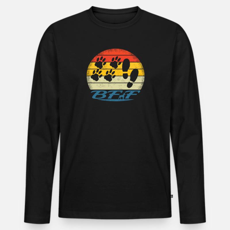 Hund Boxer Hundebesitzer Geschenkidee - Männer Premium Bio Langarmshirt - Schwarz