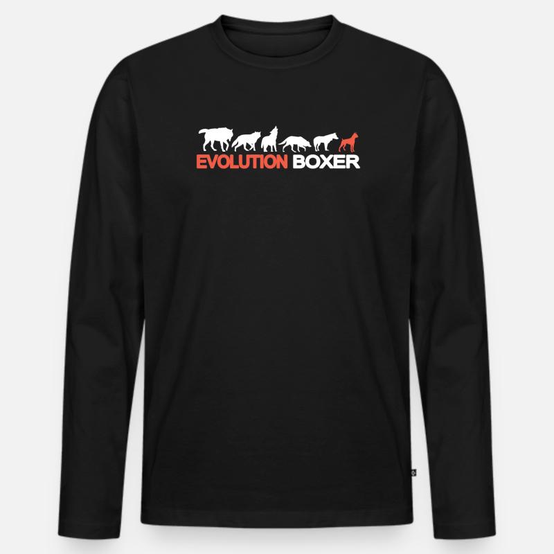 Hund Boxer Hundebesitzer Geschenkidee - Männer Premium Bio Langarmshirt - Schwarz